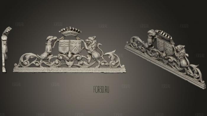 Coat of arms 3d stl for CNC